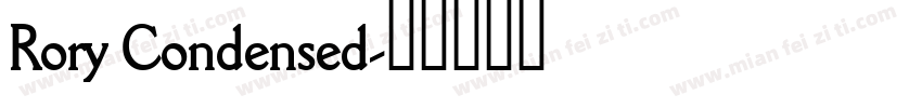 Rory Condensed字体转换